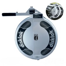  GENUINE DISKLOK CAR STEERING WHEEL SECURITY LOCK ANTI THEFT SIZE SMALL SILVER*