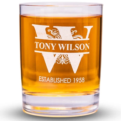 Персонализированный стакан для виски — гравированные старомодные винтажные стаканы для виски - Изображение 1 из 4