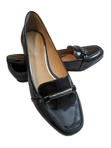 Antonio Melani Size 8 M Black Patent Leather Loafers Annette Womens Flats - Picture 1 of 10