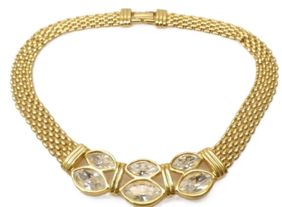 Cristal Swarovski Vintage S.A.L. Collar gargantilla diamantes de imitación, excelente usado Foto 1 de 4