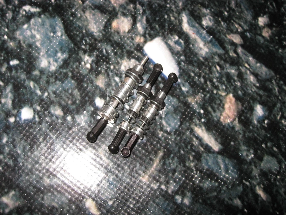 Vintage RC Pan Trinity Evolution EV10 Main & Side Shock Shocks Lot Silver Used - Image 1 of 2