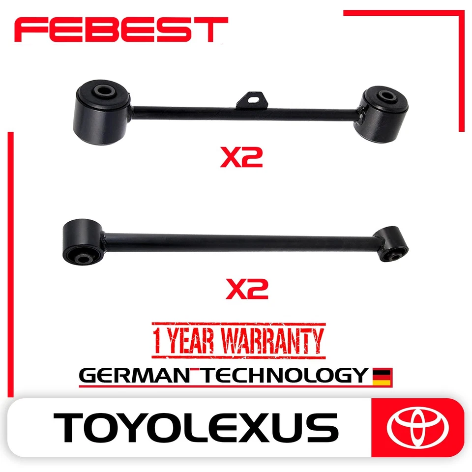 CONJUNTO SUPERIOR E INFERIOR BRAÇO DE CONTROLE LATERAL TRASEIRO 4 PEÇAS PARA TOYOTA 4RUNNER 1996-2002 - Imagem 1 de 2