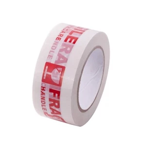 Fragile Packing Tape 48mm x 66m Low Noise Parcel Sealing Handle With Care - Picture 1 of 3