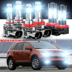 For Lincoln MKX 2007-2010 -6X LED Headlight High/lo Beam + Fog Light Bulbs Combo - Picture 1 of 16