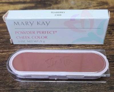 Mary Kay Powder Perfect Cheek Color Blush TEABERRY #2300 Rare Discontinued NIB - Image 1 of 3
