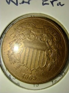 1865 Civil War Era 2 Cent AU/MS Beautiful and Historical - Picture 1 of 4