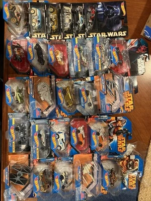 Star Wars Hot Wheels Collection 27 Cars New In Box - Image 1 of 4