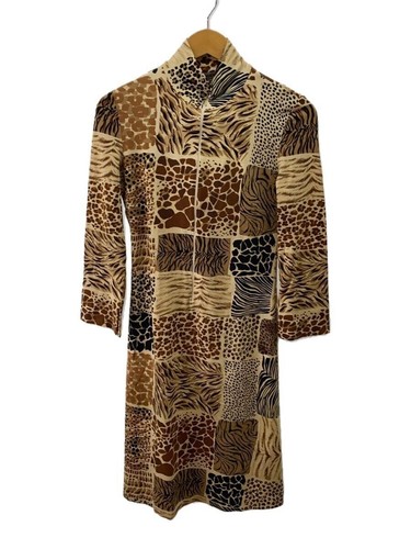 MOSCHINO Abito manica lunga cotone BEG animale HV04530868