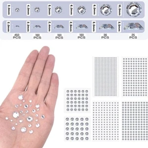 Self Adhesive Face Hair Gems Rhinestones Crystal Sticker Body Jewels Sticker - Picture 1 of 18
