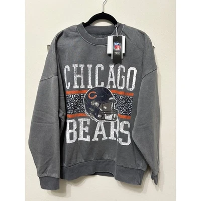 Mujer Chicago Bears Gameday Couture Vintage Lavado Gran Tamaño Cuello Redondo Talla XL Foto 1 de 3
