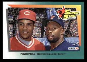 1992 Fleer Power Packs Barry Larkin / Kirby Puckett #704 - Picture 1 of 2