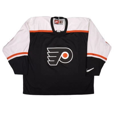 Camiseta deportiva de hockey vintage Nike Philadelphia Flyers negra en blanco para hombre talla 2XL XXL Foto 1 de 4