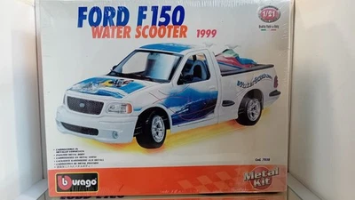 Bburago Burago 7038 Metal Kit Ford F150 Water Scooter 1999 Italy 1:21 Sealed Box - Photo 1/4