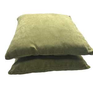 Vintage Pier 1 Imports Throw Pillows Green 20”x 20” Set Of 2 - Picture 1 of 9