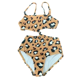 New Art Class Girls XS (4/5) Leopard Spot One Piece 1PC Swim Swimsuit - Picture 1 of 3