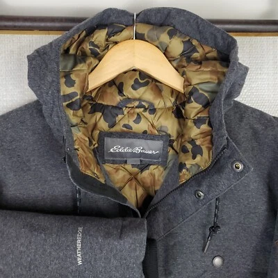 EDDIE BAUER NEW $299 Mens Size XL 650 Down Waterproof Hooded Jacket Herringbone - Image 1 of 4