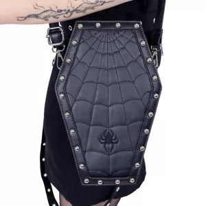 Heartless Web Weaver Vegan Leather Coffin Handbag • Ships in 2-4 Weeks • Gothic - Picture 1 of 5