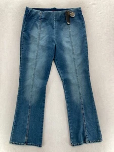 Lee Heritage Pull On Bootcut Jeans Women's Plus 0X Blue Stretch Denim High Rise - Picture 1 of 12