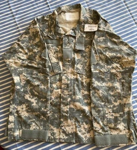 US Army Military Digital ACU Camo Shirt/Jacket Battle Top Med-Short NWT - Picture 1 of 6