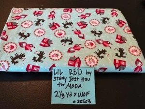 Lil Red by Stacy Iest Hsu for Moda Little Red Riding Hood 2 1/3 Yards x WOF - Picture 1 of 4