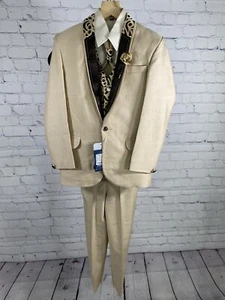 Roop Sangam Manisha Fashion Authentic Indian Wear Brown 5 Piece Suit Boys 7 - Picture 1 of 12