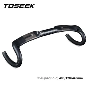 Manillar de bicicleta de carretera de fibra de carbono Toseek UD mate manillar aerodinámico de carreras barra de caída - Imagen 1 de 14