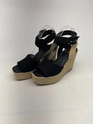 Sandalia de cuña alpargata negra Sam Edelman Vada para mujer talla 8,5 Foto 1 de 4