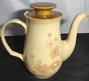 Vintage Denby Sandalwood Teapot 3 Pints And 3 Tea Cups Cottagecore - Picture 1 of 8