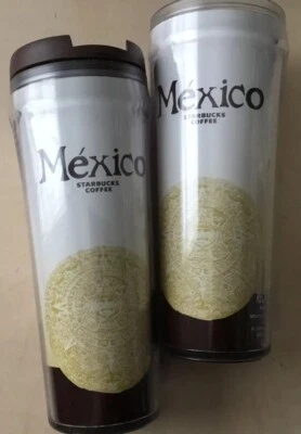 Starbucks Coffee 2004 MEXICO Travel Tumbler Mug 12 oz Collection Lot Of 2 - Image 1 of 4