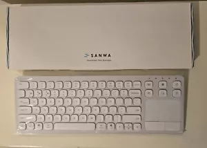 SANWA Multi Device Bluetooth Keyboard with Touchpad, Rechargeable Keypad - Picture 1 of 3