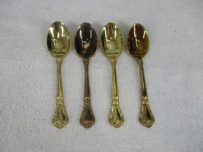 Godinger Golden Grand Master классические столовые приборы золотая гальваническая пластина 4 шт. чайные ложки - Изображение 1 из 4