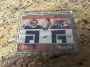 2003  UPPER DECK CARSON PALMER KELLEY WASHINGTON DUAL JERSEY