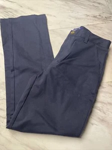 French Toast Pants Girls 16 Stretch Twill Adjustable Waist Straight Leg Navy - Picture 1 of 5
