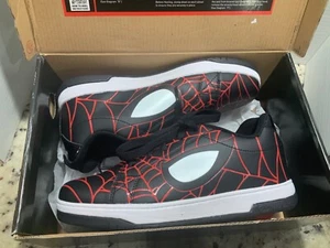 New in Box HEELYS MARVEL MILES MORALES SPLIT SPIDERMAN Black Red White SIZE 8 - Picture 1 of 9