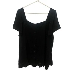 Torrid Gauzy Square Neck Eyelet Blouse Size 3X - Picture 1 of 7