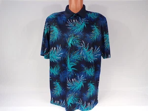 Greg Norman Play Dry Polo Shirt Mens Large S/S Tropical Easy Care 100% Poly E25 - Picture 1 of 9