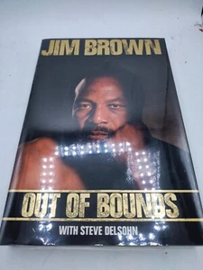 Signiertes Jim Brown Out Of Bounds Buch Erstdruck. Schöne große fette Grafik - Bild 1 von 14