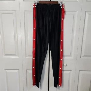 Vintage Game Gear Black Red Tear Away Snap Track Pants Size SM/Med Sports Retro - Picture 1 of 8