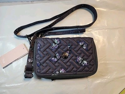 Lug Quickstep Convertible RFID Wallet Crossbody Butterfly Grey/Purple Foto 1 de 4