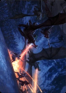 Dragonback Assault Art Card (22/54) Art Series: Tarkir: Dragonstorm - Picture 1 of 2
