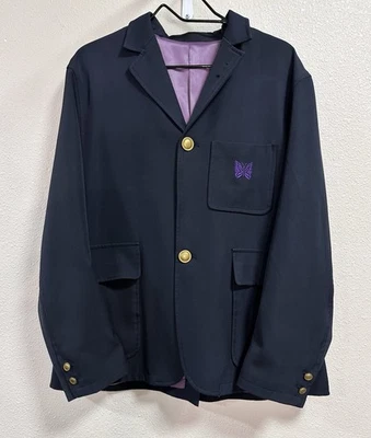 Chaqueta Abrigo Deportivo Needles X Beams Collab Para Hombre Mediana Azul Púrpura Mariposa Foto 1 de 4