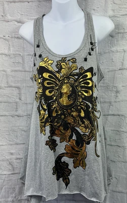 Camiseta Na Na Talla S Gris y Dorado Punx Nº 8 Algodón Camiseta Informal Sin Mangas Informal Foto 1 de 4