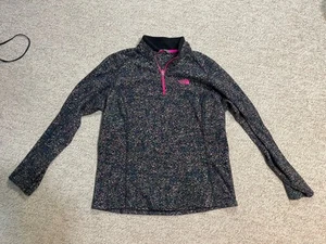 North Face Damen Quarter Zip Fleece Pullover Mehrfarbig Muster Größe XL - Bild 1 von 5