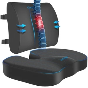 Seat Cushion, Lumbar Support Pillow with Adjustable Strap-Chair Cushions for ... - Picture 1 of 7