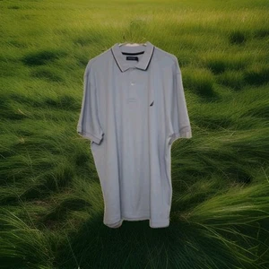 Nautica Men's Short Sleeve Polo Shirt Size XXL Blue 100% Cotton Logo NEW NWT - Picture 1 of 14