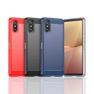 Shockproof TPU Brushed Case Screen Protector For Sony Xperia 10 III 5 IV 1 V - Picture 1 of 28
