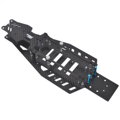 Carbon Lower RC Chassis w/ Upper Chassis Kit for Traxxas Bandit VXL Rustler 2WD - Bild 1 von 4