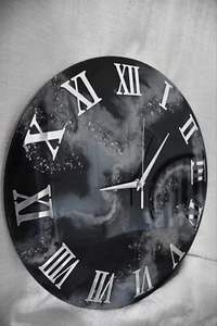 wall clocks decor, 15 Inch, Epoxy Rusin Clock, Decor, House, Wall, Wood,Handmade - Picture 1 of 11
