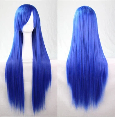 New 80cm Long Straight Wigs Halloween Cosplay Costume Anime Hair Party Full Wigs - Image 1 of 2