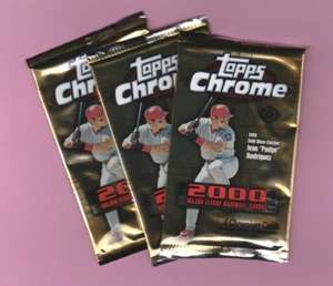 2000 Topps Chrome Baseball Series 2 Hobby 3 Packs - Picture 1 of 1